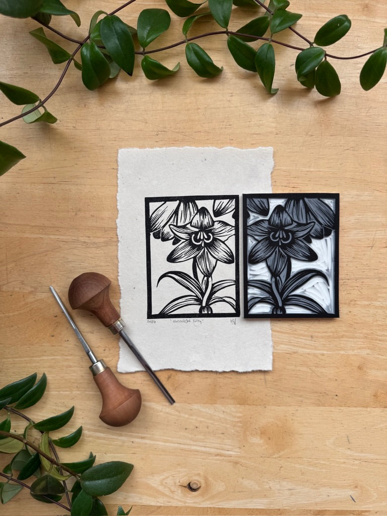 Chocolate Lily Mini Print