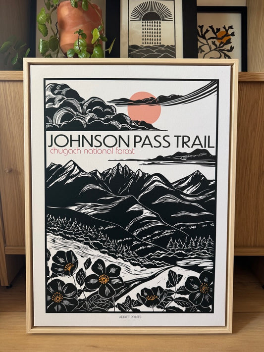 Framed Canvas 'Johnson Pass' Print at SteamDot