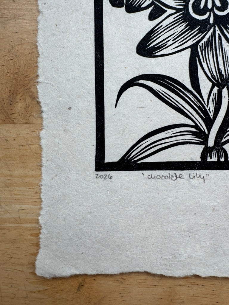 Chocolate Lily Mini Print