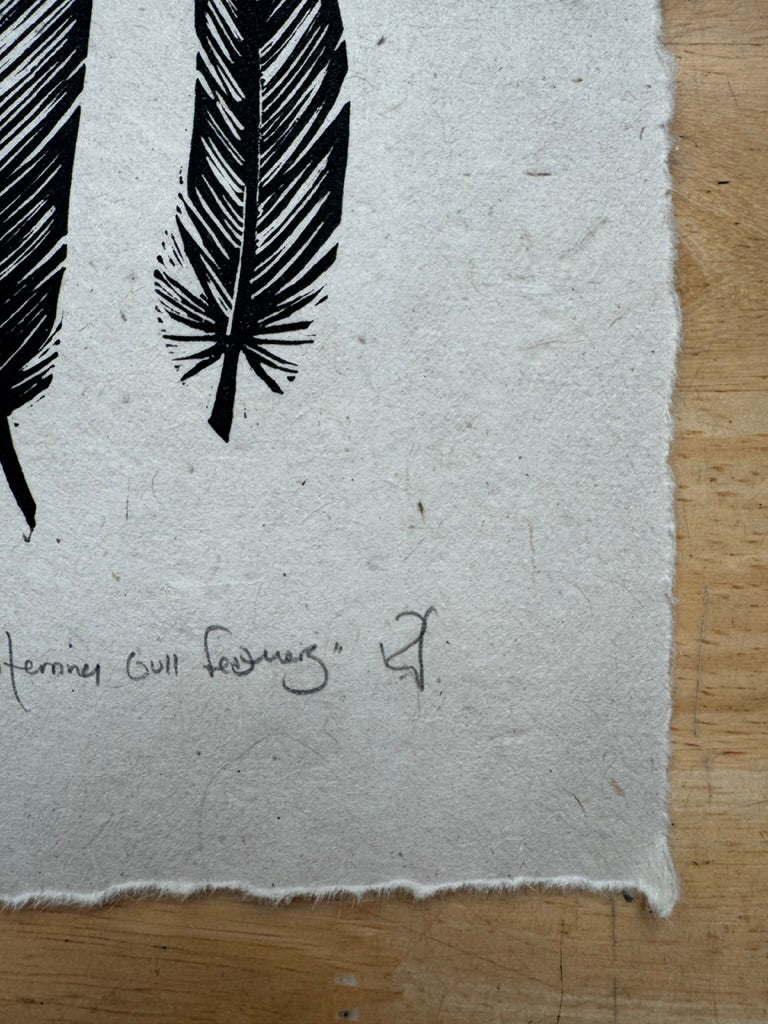 Herring Gull Feathers Mini Print