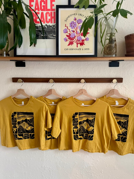 Ridgeline Tee • hand printed