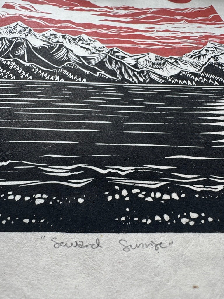 Seward Sunrise - pink and black