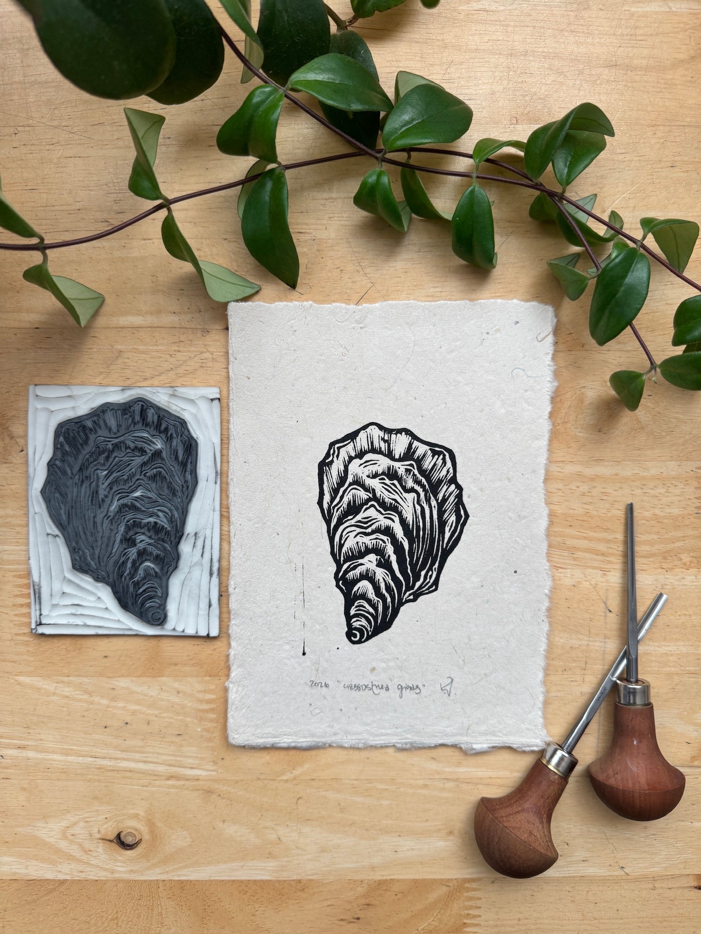 Pacific Oyster Mini Print