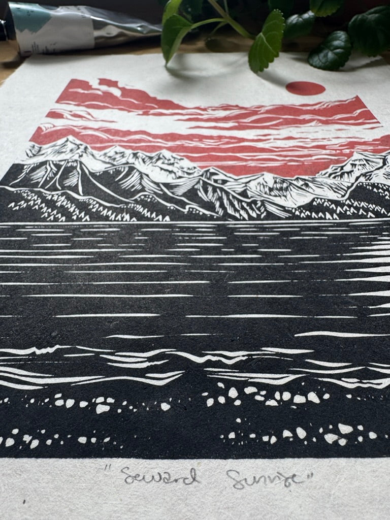 Seward Sunrise - pink and black