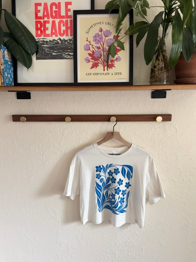 Forget-Me-Not tee • hand printed