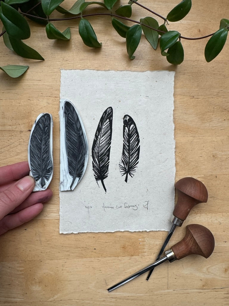 Herring Gull Feathers Mini Print