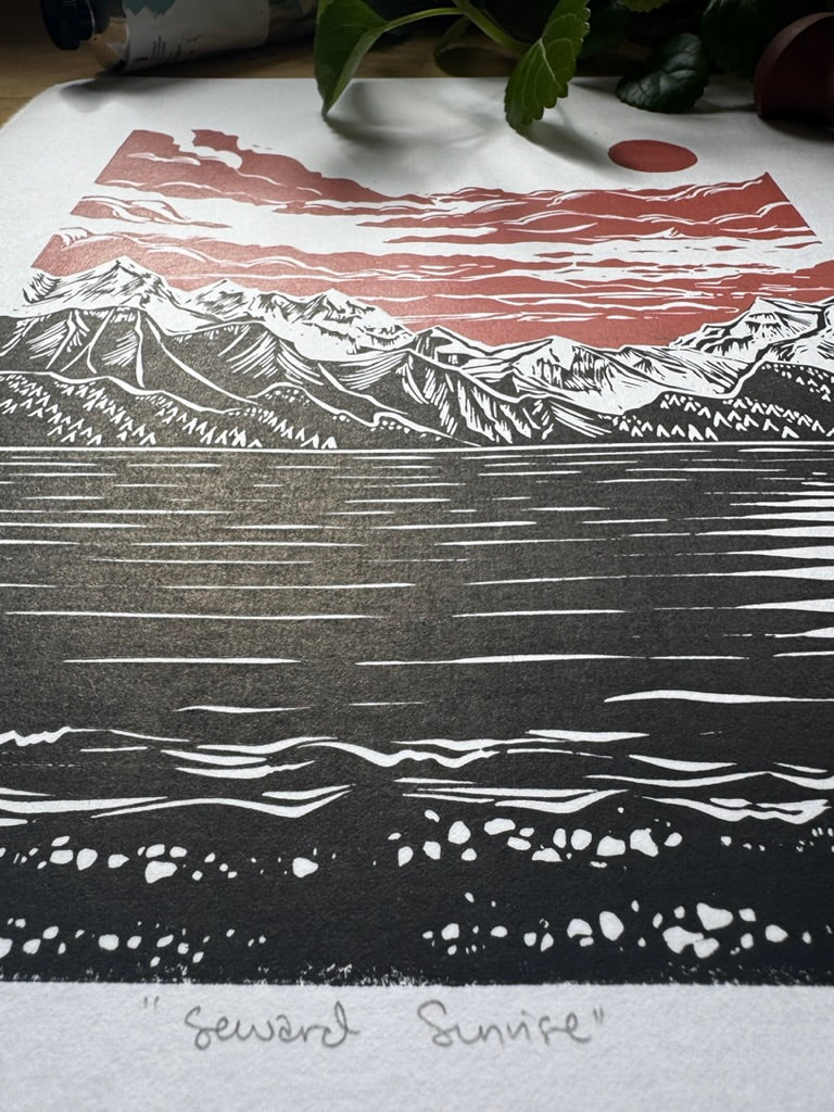 Seward Sunrise - pink and black