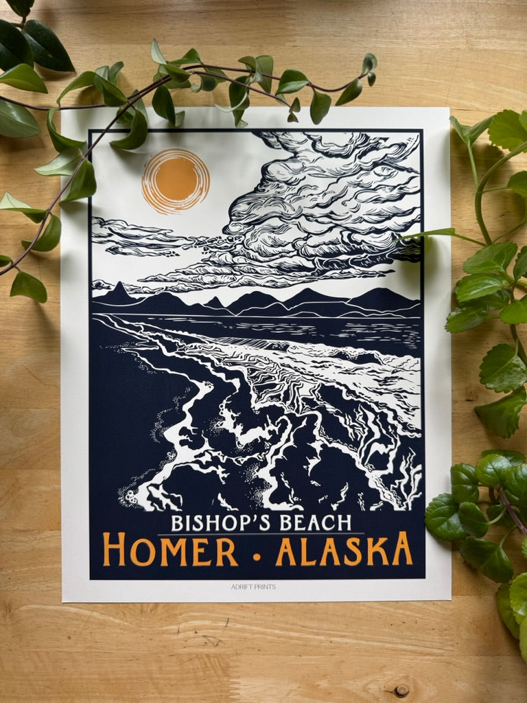 Bishop's Beach • travel poster