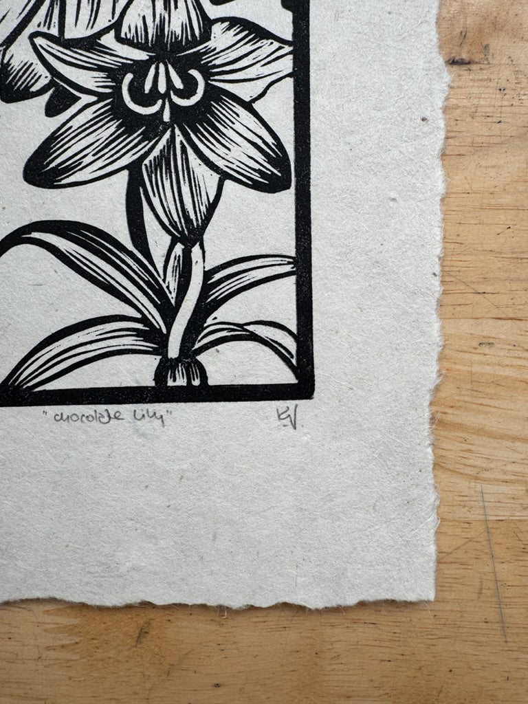 Chocolate Lily Mini Print