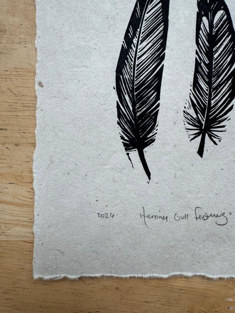 Herring Gull Feathers Mini Print
