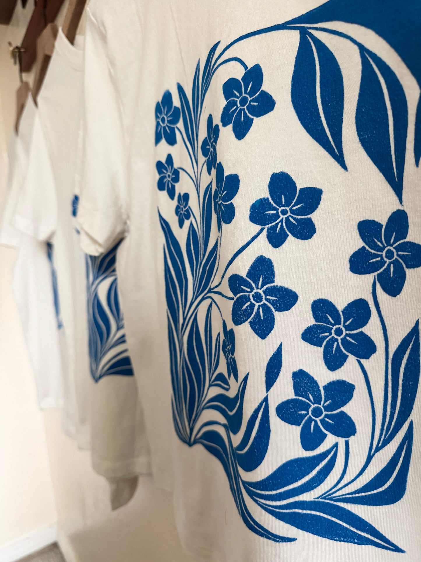 Forget-Me-Not tee • hand printed