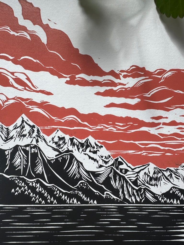 Seward Sunrise - pink and black