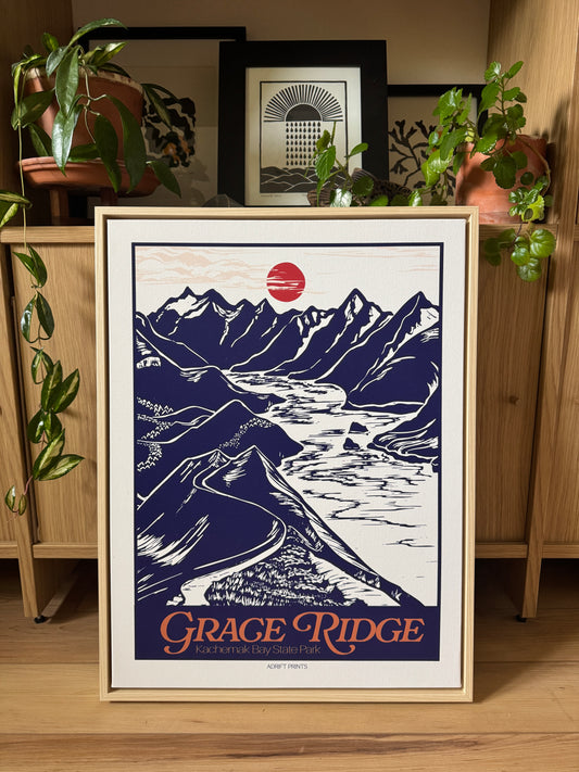 Framed Canvas 'Grace Ridge' Print at SteamDot