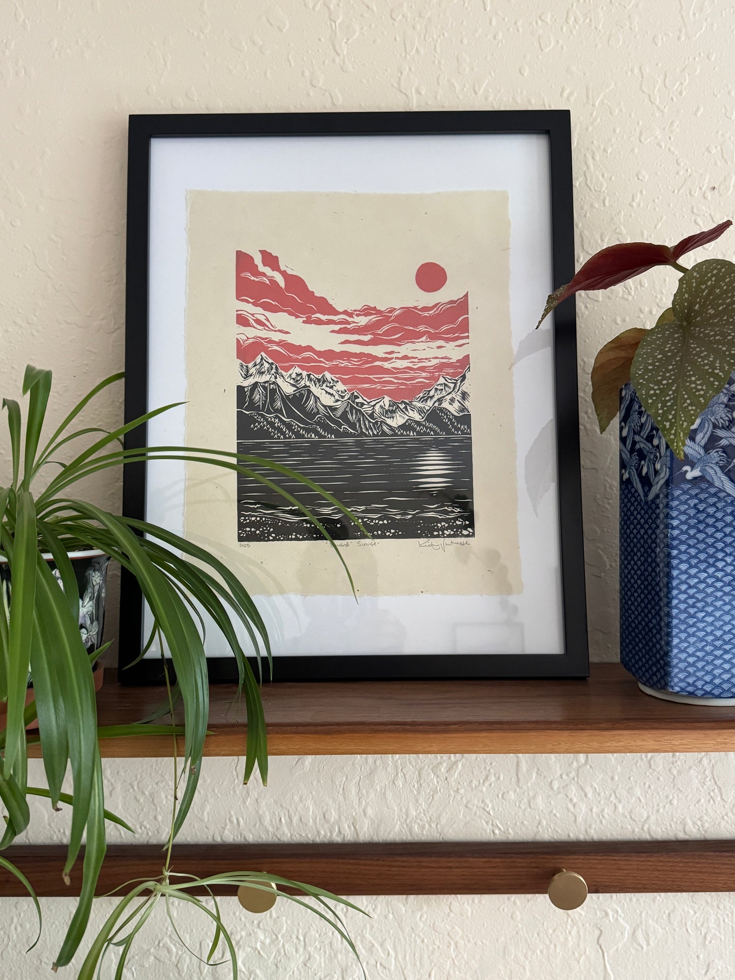 Framed 'Seward Sunrise' Print at Alpenglow Coffeehouse
