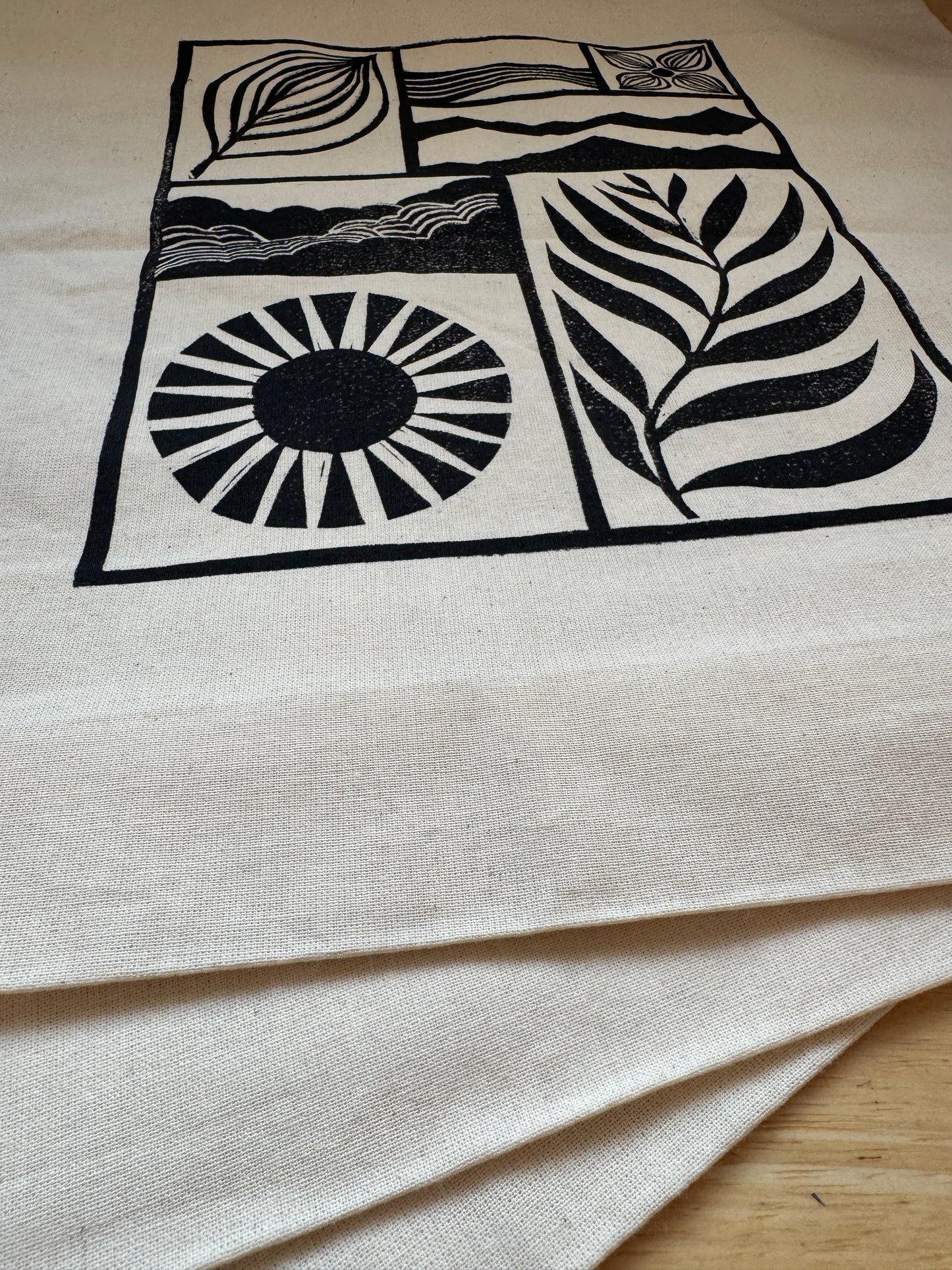 AK Elements hand-printed tote bag