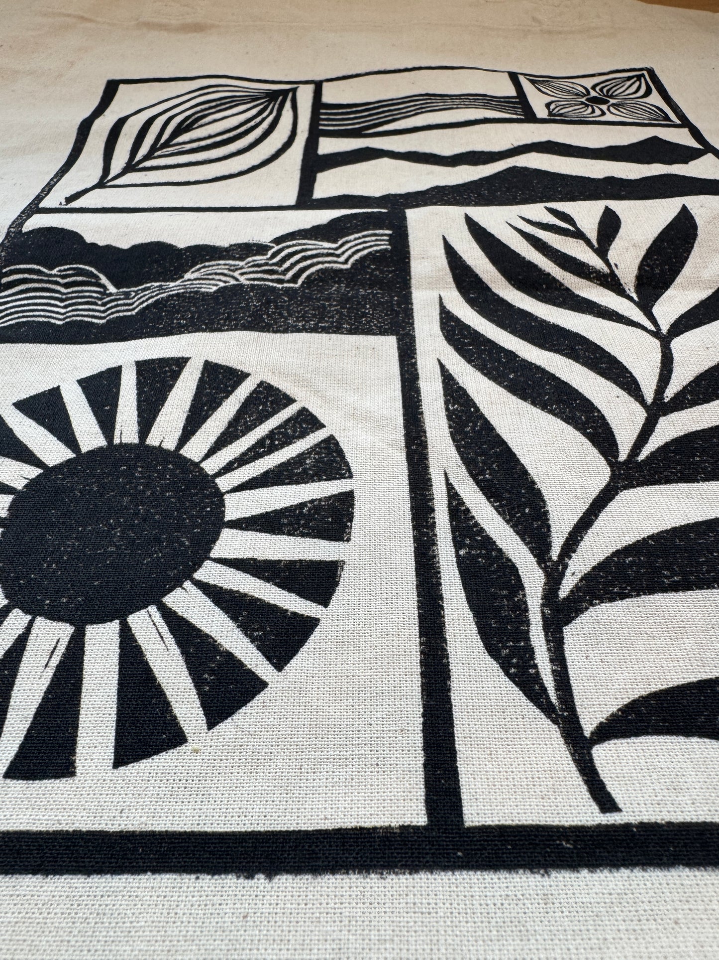 AK Elements hand-printed tote bag